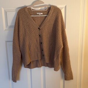 Madewell light brown alpaca blend cardigan